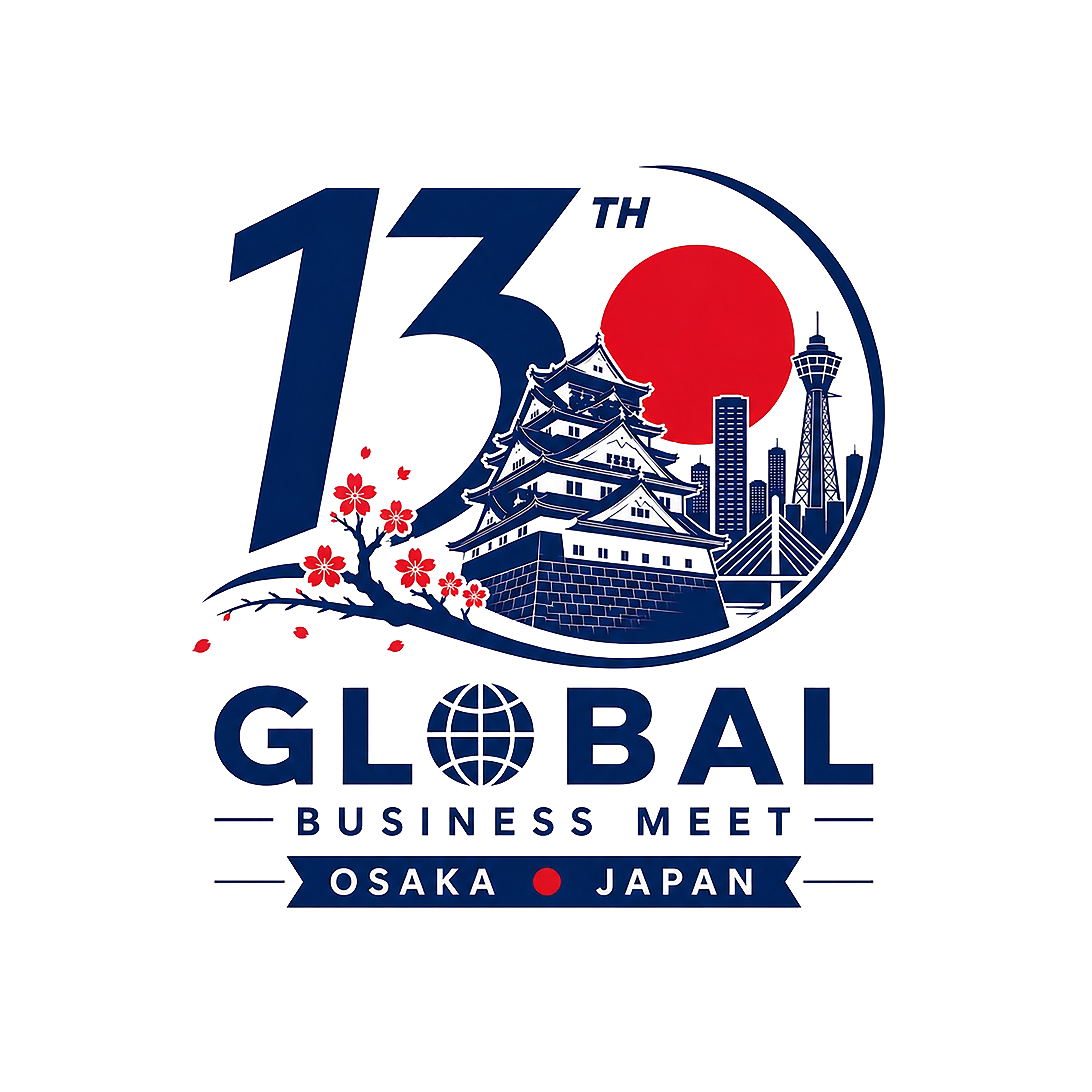 13th Annual Global Business Meet, Osaka Japan — official event emblem